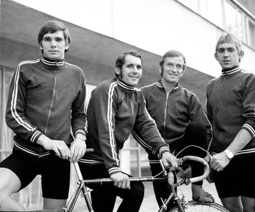 Legendary Polish cyclists Lucjan Lis, Ryszard Szurkowski, Stanislaw Szozda and Tadeusz Mytnik - EN_00001157_0017