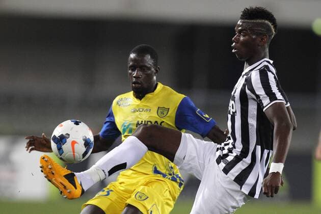 Paul Pogba Juventus, Boukary Drame Chievo, 25-09-2013 Football Calcio 2013 2014 Serie A Chievo AC Verona - Juventus Turin Foto MarcoxBertorello Insidefoto MarcoxBertorello