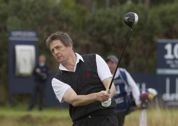 27.09.2013 Kingsbarns Scotland. Actor Hugh Grant during the Second Round of the Dunhill Golf Championship, from The Kingsbarns Links, Kingsbarns. xMarkxDavisonx  ActionPlus11456231