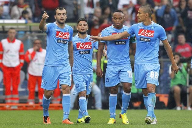 Esultanza dopo il goal Goran Pandev Napoli, Goal Celebration, Genova 28-09-2013 Stadio Ferraris Football Calcio 2013 2014 Serie A Genoa - Napoli Foto Marco Bertorello Insidefoto MarcoxBertorello