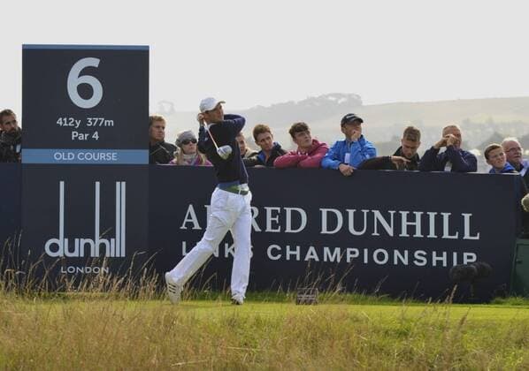29.09.2013. St Andrews Scotland. The 4th and final Round of the Dunhill Golf Championship, from Old Course St Andrews Martin Kamer at the 6th hole xLorrainexHillx  ActionPlus20517183