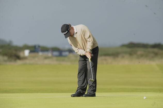 29.09.2013. St Andrews Scotland. The 4th and final Round of the Dunhill Golf Championship, from Old Course St Andrews Thomas Levet on the 9th green xLorrainexHillx  ActionPlus20517196