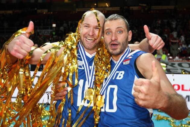European Championship, medal ceremony, Alexey Verbov, Artem Ermakov (RUS) 