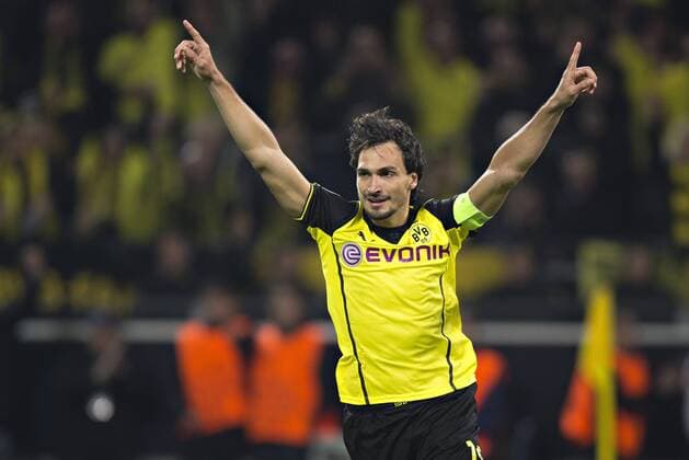 Dortmund, 01.10.2013, Signal-Iduna-Park Torjubel: Mats Hummels (BvB) Borussia Dortmund (BVB) - Olympique Marseille