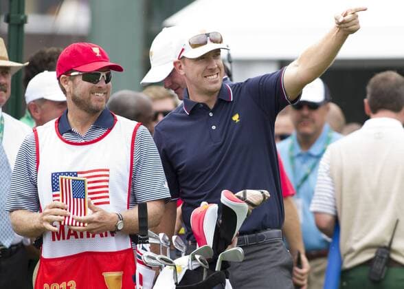03 October 2013: Hunter Mahan of the United States Team during the day one of The Presidents Cup at Muirfield Village GC in Dublin, Ohio GOLF: OCT 03 PGA Golf Herren - The Presidents Cup - Day One Icon131003015 EDITORIAL USE ONLY