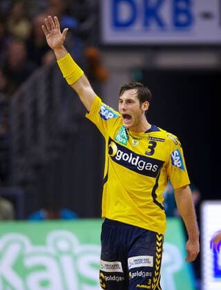 Handball Berlin 06.10.2013 Saison 2013 2014 HBL 1.Bundesliga Füchse Berlin - Rhein Neckar Löwen Uwe Gensheimer (Rhein Neckar, No.03)