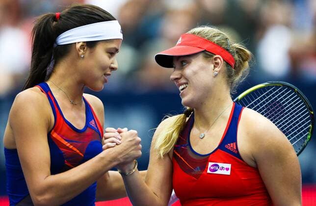 TENNIS - WTA, Generali Ladies LINZ,AUSTRIA,13.OKT.13 - TENNIS - WTA Tennis Damen Tour, Generali Ladies, Finale. Bild zeigt Ana Ivanovic (SRB) und Angelique Kerber (GER). 