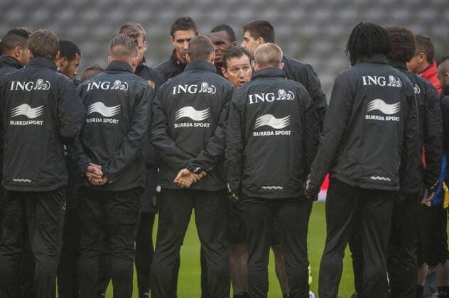 Brussels , Belgium October , 13 2013 Football FIFA World CUP Quali Training On this picture : Marc Wilmots 
