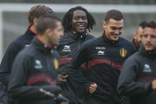 Brussels , Belgium October , 13 2013 Football FIFA World CUP Quali Training On this picture : Romelu Lukaku 