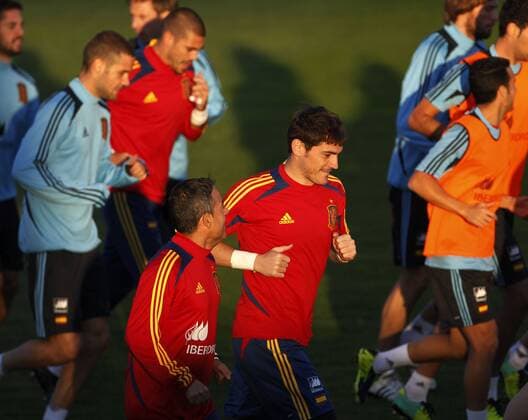 Spain s national team training session. In this picture, Iker Casillas. xFOTOxCHEMAxREYx 