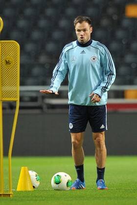 Fußball Abschlusstraining Deutschland am 14.10.2013 in der Friends Arena in Stockholm Heiko Westermann ( Deutschland )