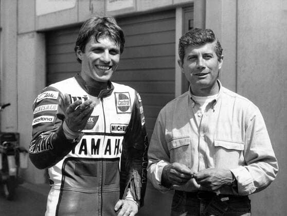 Martin Wimmer (BR Deutschland) und Teamchef Giacomo Agostini (beide Yamaha)