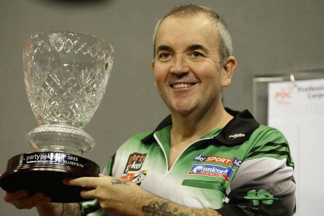 13.10.2013 DUBLIN - PDC Party Poker World Grand Prix Darts -The Final: Phil Taylor wins his 11th World Grand Prix title over Dave Chisnall by 6 sets to 0 at the Cirtwest Hotel, Dublin, Ireland PDC Party Poker World Grand Prix Darts - Final 