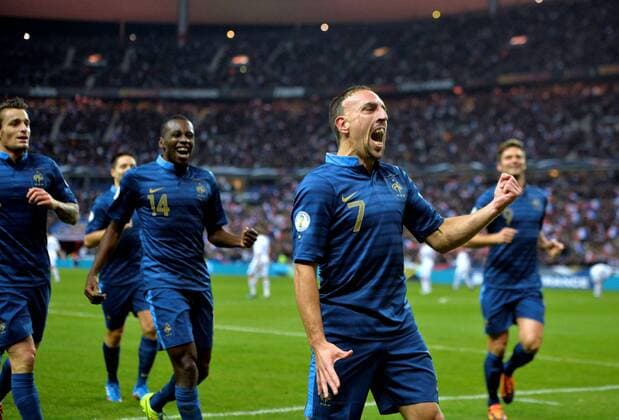 Franck Ribery (fra) - Blaise Matuidi (fra) FOOTBALL : France vs Finlande - qualifications Coupe du monde 2014 - 15 10 2013 AnthonyBIBARD FEP Panoramic 