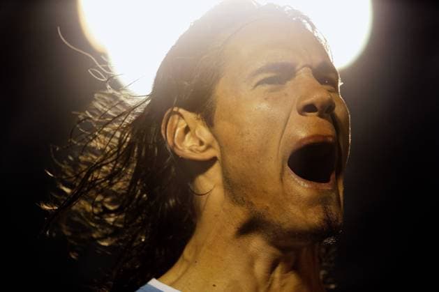 Edinson Cavani of Uruguay 3-2. - FIFA WM Quali 2013 - Uruguay vs Argentina -