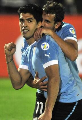 15.10.2013, Montevideo - FIFA WM Quali 2013 - Uruguay vs Argentinien - Luis Suarez - 