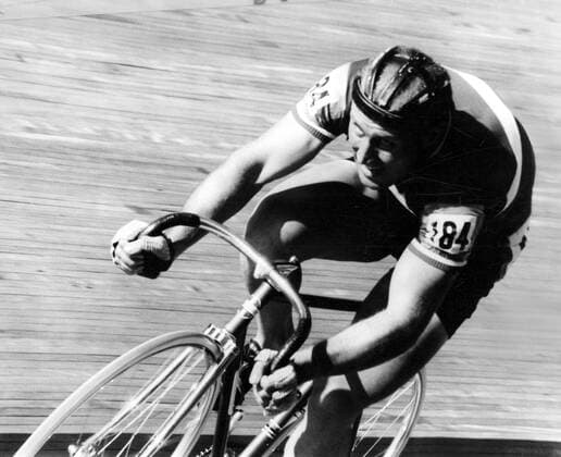 Mexico City Olympics 1968: Pierre Trentin of France near the finish of the 100 metres cycling time trial on 17th October 1968, which he won in an Olympic record time. , Olympia, Olympiade, Olympische Spiele kbdig 1900 quadrat 17th City France Mexico October Olympia Olympiade Olympic Olympics Olympische Pierre Spiele Trentin an cycling finish he in metres near of on record the time trial which won 