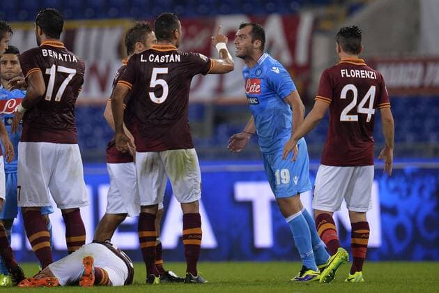 Leandro Castan Roma, Goran Pandev Napoli, Miralem Pjanic AS Rom - SSC Neapel andreaxstaccioli