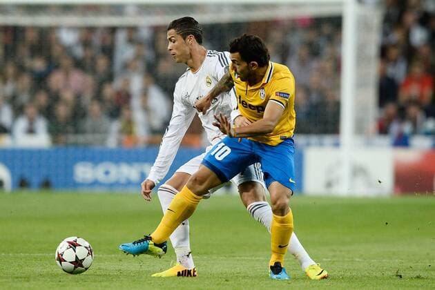 Champions League Real Madrid-Juventus Turin Carlos Tevez-Cristiano Ronaldo 