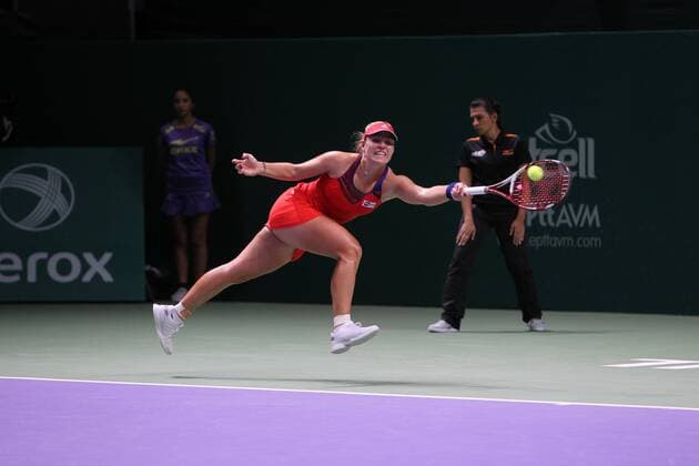 TEB BNP Paribas WTA Tennis Damen Championships DAY 3 match at the Sinan Erdem Dome October 24, 2013 in Istanbul, Turkey. Pictured: Angelique Kerber of Germany. 