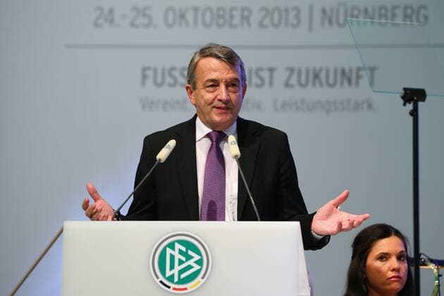Nürnberg, GERMANY - OCTOBER 24: DFB president Wolfgang Niersbach opens the 41st DFB Bundestag at NCC Nürnberg on October 24, 2013 in Nürnberg, Germany. Local Caption Wolfgang Niersbach - Poolfoto