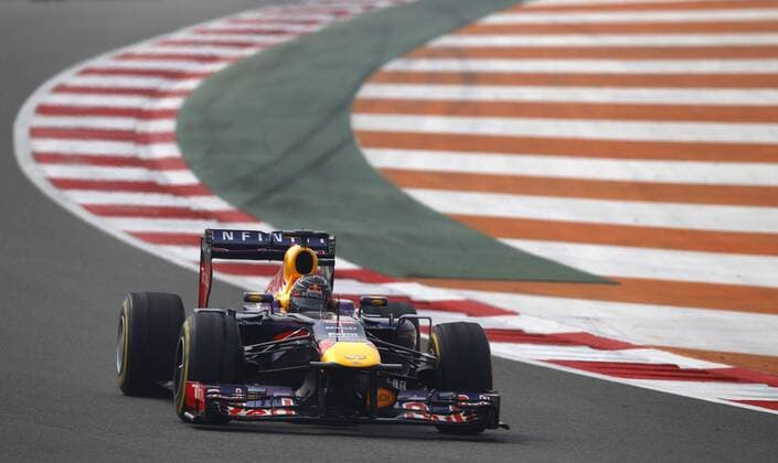 Motorsports: FIA Formula One World Championship 2013, Grand Prix of India, 1 Sebastian Vettel (GER, Infiniti Red Bull Racing), xHOCHxZWEIx