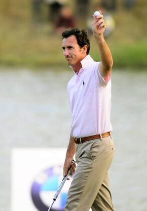 Oct. 27, 2013 - Oct 27, 2013; Shanghai, CHINA; Gonzalo Fernandez-Castano of Spain celebrates on the 18th green after wining the BMW Masters at Lake Malaren Golf Club BMW Masters Golf Tournament  - ZUMAs11