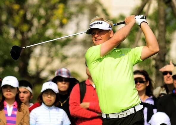 Oct. 27, 2013 - Oct 27, 2013; Shanghai, CHINA; Soren Kjeldsen of Denmark during the final round of the BMW Masters at Lake Malaren Golf Club. BMW Masters Golf Tournament  - ZUMAs11