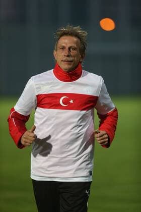 Bursaspor coach Christoph Daum and Bursaspor players 90th anniversary celebrates Republic Day of Turkey in Bursa. 29.10.2013 