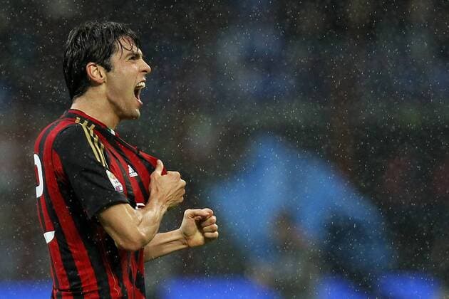 dopo il gol di Ricardo Kaka Milan, Goal Celebration, Milano Serie A AC Milan - Lazio Rom MarcoxBertorello