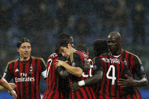 dopo il gol di Ricardo Kaka Milan, Goal Celebration, Milano Serie A AC Milan - Lazio Rom MarcoxBertorello