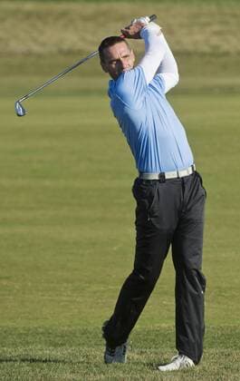 Former Czech decathlon athlete Roman Sebrle announced start of his professional golf career at Albatross Golf Resort in Vysoky Ujezd, Beroun Region, Czech Republic on October 31, 2013. Thrity-eight years old athlete terminates his athletic career due to enduring problems with his heel. (CTKxPhoto VitxSimanek) CTKPhotoP201310310617201  VIS 003