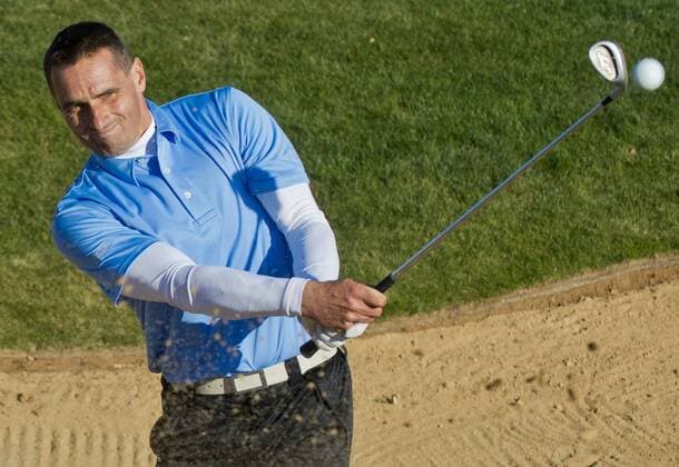 Former Czech decathlon athlete Roman Sebrle announced start of his professional golf career at Albatross Golf Resort in Vysoky Ujezd, Beroun Region, Czech Republic on October 31, 2013. Thrity-eight years old athlete terminates his athletic career due to enduring problems with his heel. (CTKxPhoto VitxSimanek) CTKPhotoP201310310617101  VIS 002