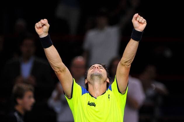 David Ferrer (ESP) TENNIS : Open de Paris - Masters 1000 - ATP Tennis Herren - Bercy - 01 11 2013 TennisMagazine Panoramic 