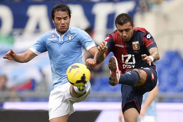Alvaro Gonzalez Francelino Matuzalem - Lazio Roma vs Genoa CFC 1893 FC FotoxAndreaxStaccioli Insidefoto andreaxstaccioli