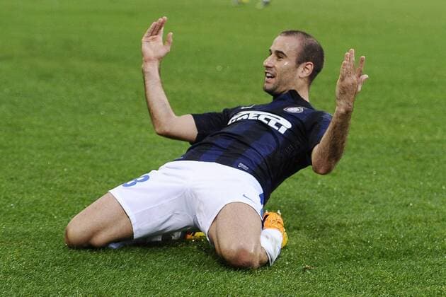 Db Udine 03 11 2013 - campionato di calcio serie A Udinese Calcio vs Inter Mailand: Torjubel Rodrigo Palacio 