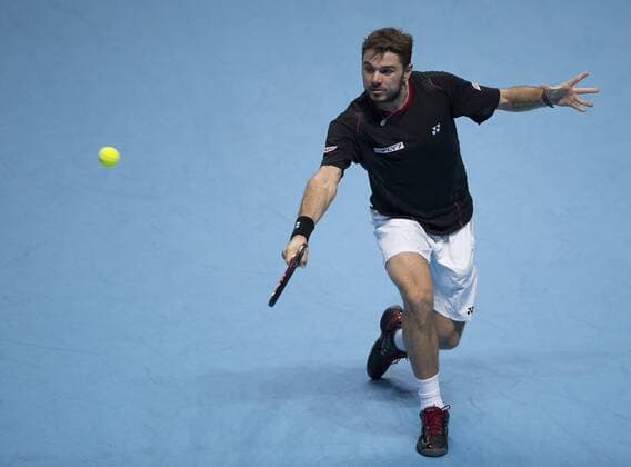 08.11.2013 London, England. Stanislas Wawrinka SUI in action on day 5 of The ATP Tennis Herren World Tour Finals 2013, Tennis Tournament at the O2 Arena London. xStephenxBartholomewx  ActionPlus20166074