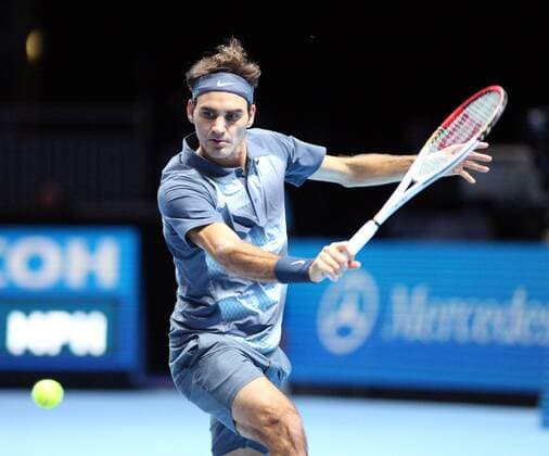 TENNIS - ATP Tennis Herren World Tour Finals 2013 LONDON,ENGLAND,09.NOV.13 - TENNIS - ATP Tennis Herren World Tour Finals. Bild zeigt Roger Federer (SUI). 