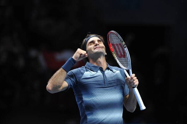 Roger Federer (Sui) TENNIS : Masters - Londres - ATP Tennis Herren - 09 11 2013 TennisMagazine Panoramic 