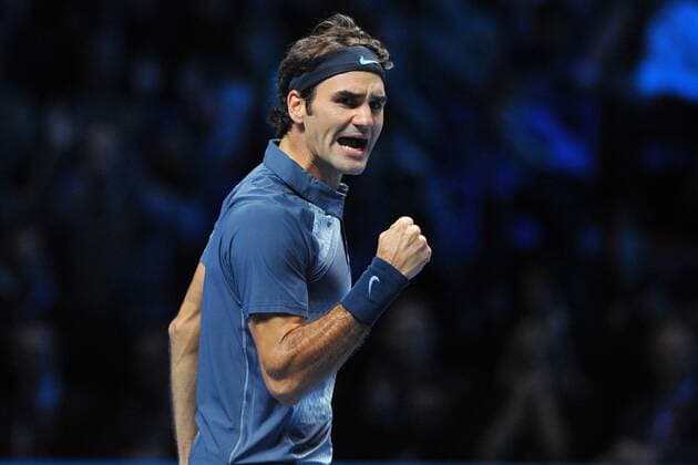 Roger Federer (Sui) TENNIS : Masters - Londres - ATP Tennis Herren - 09 11 2013 TennisMagazine Panoramic 