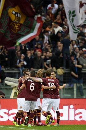 Jubel Roma - Roma 10-11-2013 Stadio Olimpico - Football Calcio Serie A 2013 2014 - AS Roma - Sassuolo Calcio - andreaxstaccioli