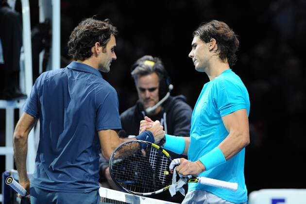 Roger Federer (Sui) vs Rafael Nadal (Esp) TENNIS : Masters - Londres - ATP Tennis Herren - 10 11 2013 TennisMagazine Panoramic 