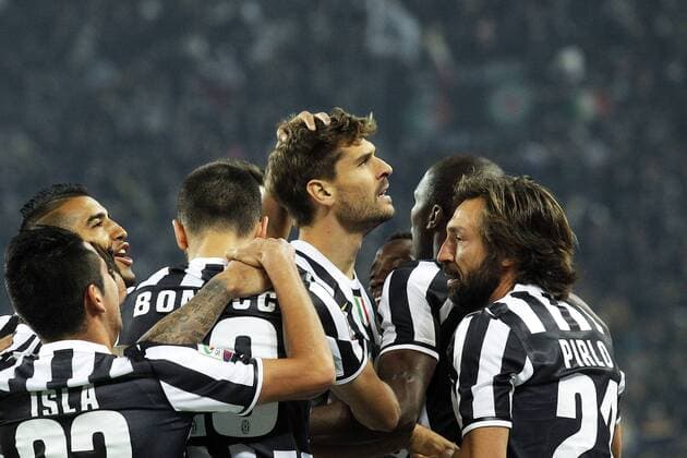Fernando Llorente Juventus, Goal Celebration, Torino 10-11-2013, Juventus Stadium, Football Calcio 2013 2014 Serie A, Juventus Turin vs SSC Neapel MarcoxBertorello