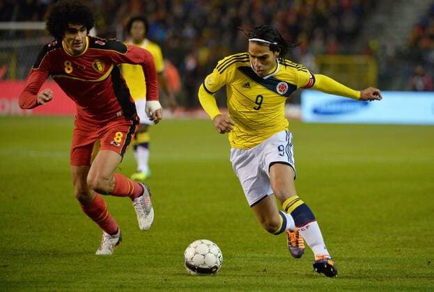 Marouane Fellaini of belgique - Radamel Falcao Garcia of Colombia Belgium vs Colombia - - 14 11 2013 PHOTONEWS PANORAMIC 