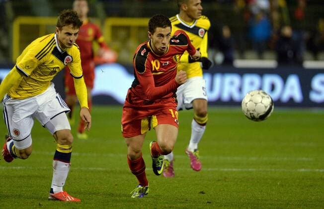 Santiago Arias of Colombia - Eden Hazard of belgique Belgium vs Colombia - - 14 11 2013 PHOTONEWS PANORAMIC 