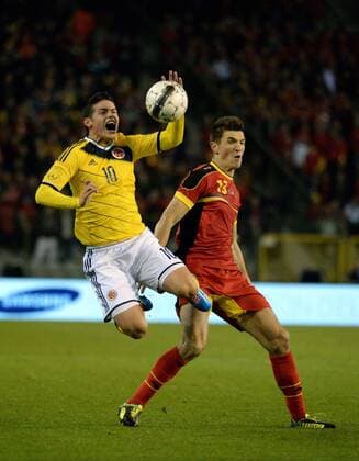 James Rodriguez of colombie and Thomas Meunier of belgique Belgium vs Colombia - - 14 11 2013 PHOTONEWS PANORAMIC 