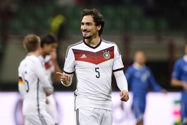 Mats Hummels Germany. Goal celebration 0-1 - Mailand - Freundschaftsspiel - Italien vs. Deutschland - andreaxstaccioli