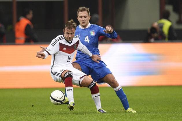 Mario Götze Germany, Domenico Criscito Italy - Milano, 15.11.2013 - Friendly 2013 - Italy vs Germany - andreaxstaccioli