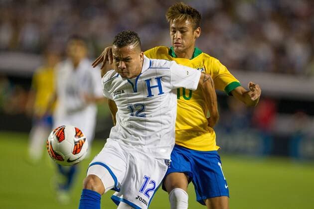 MIAMI, Fussball - Freundschaftsspiel - Brasilien vs. Honduras - Arnold Peralta, Neymar ( x(1778)xCelsoxBayox xFotoarenax  (20367) Brasil x Honduras