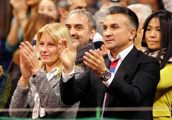 TENNIS - ITF, Davis Cup Finale, SRB vs CZE BELGRAD,SERBIEN,17.NOV.13 - TENNIS - ITF, Davis Cup Finale, Serbien vs Tschechien. Bild zeigt dIe Eltern von Novak Djokovic (SRB), Diana Djokovic und Srdjan Djokovic. 